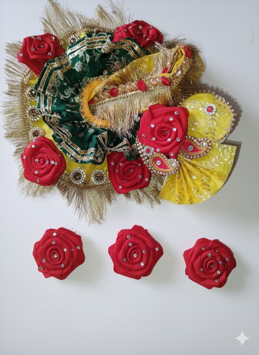 Designer Laddu Gopal Rose Dress